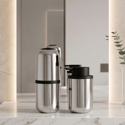 Porta Sabonete Líquido Ou Linha Bold Cromo