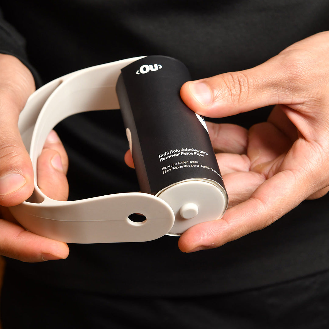Rolo Adesivo Para Remover Pelos com Refil Ou Linha Flow