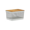 Cesto Organizador Ou 20L com Tampa de Bambu Linha Grid