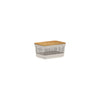 Cesto Organizador Ou 2,5L com Tampa de Bambu Linha Grid