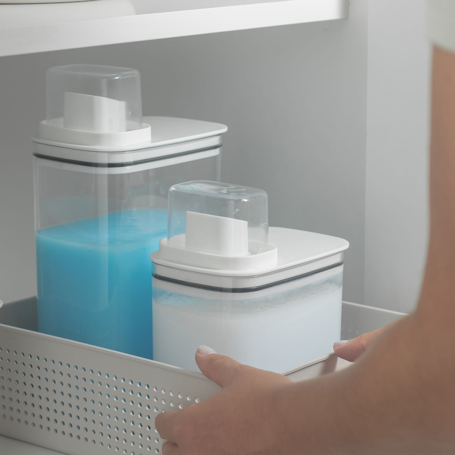 Dispenser de lavanderia Ou para produtos de limpeza