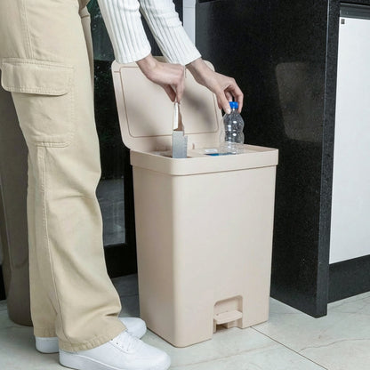 Lixeira com Pedal com Duplo Compartimento Ou 30L Linha Trium