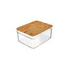 Organizador com Tampa de Bambu Ou 3L Linha Clear
