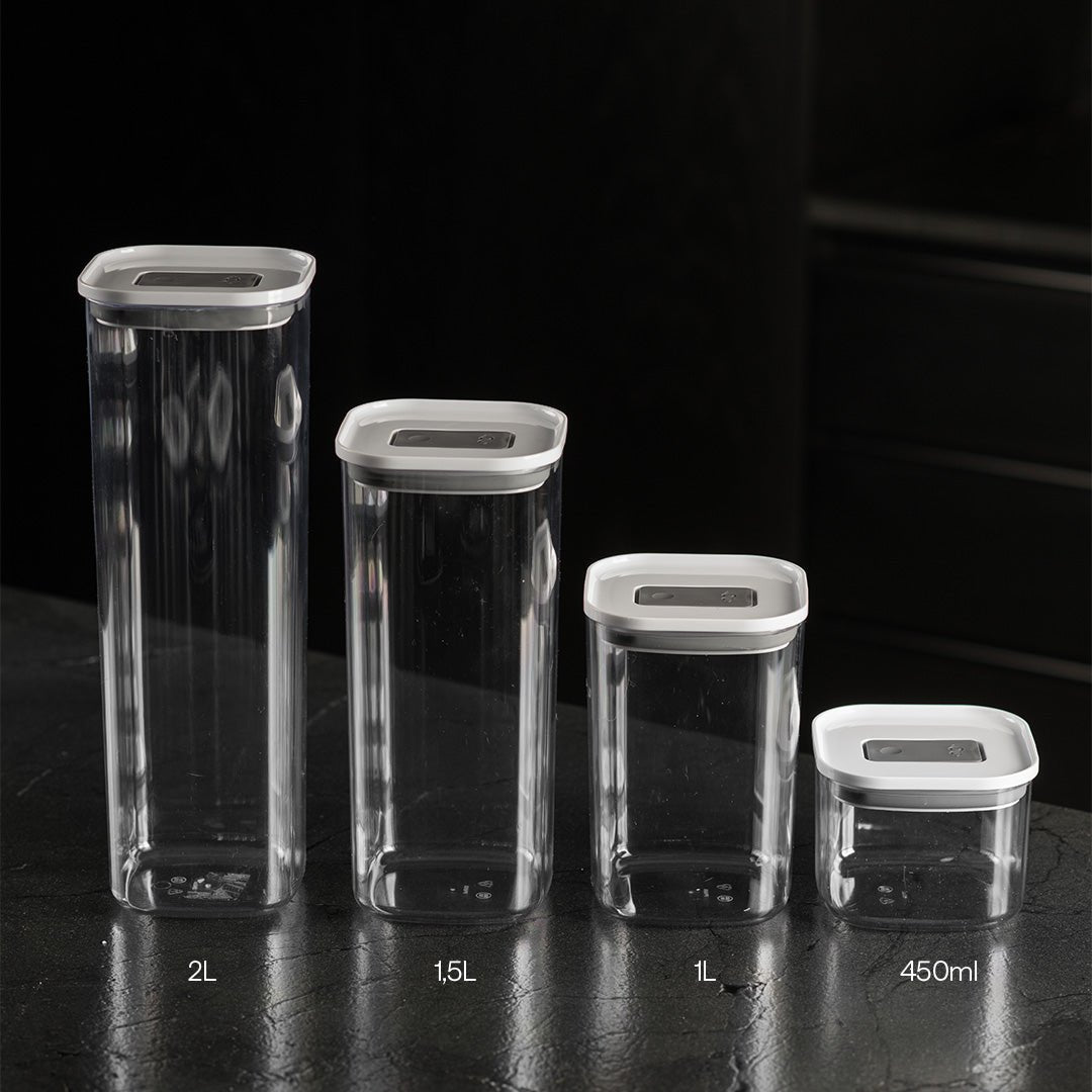 Pote Hermético Ou Quadrado 450ml Linha Duo Lock - Ou
